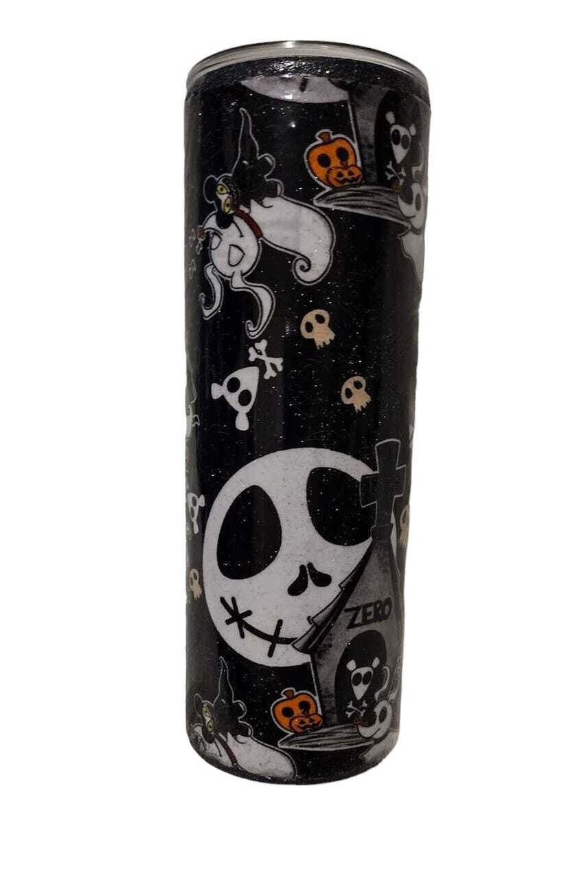 Skelly Moon and Ghost Dog Tumbler