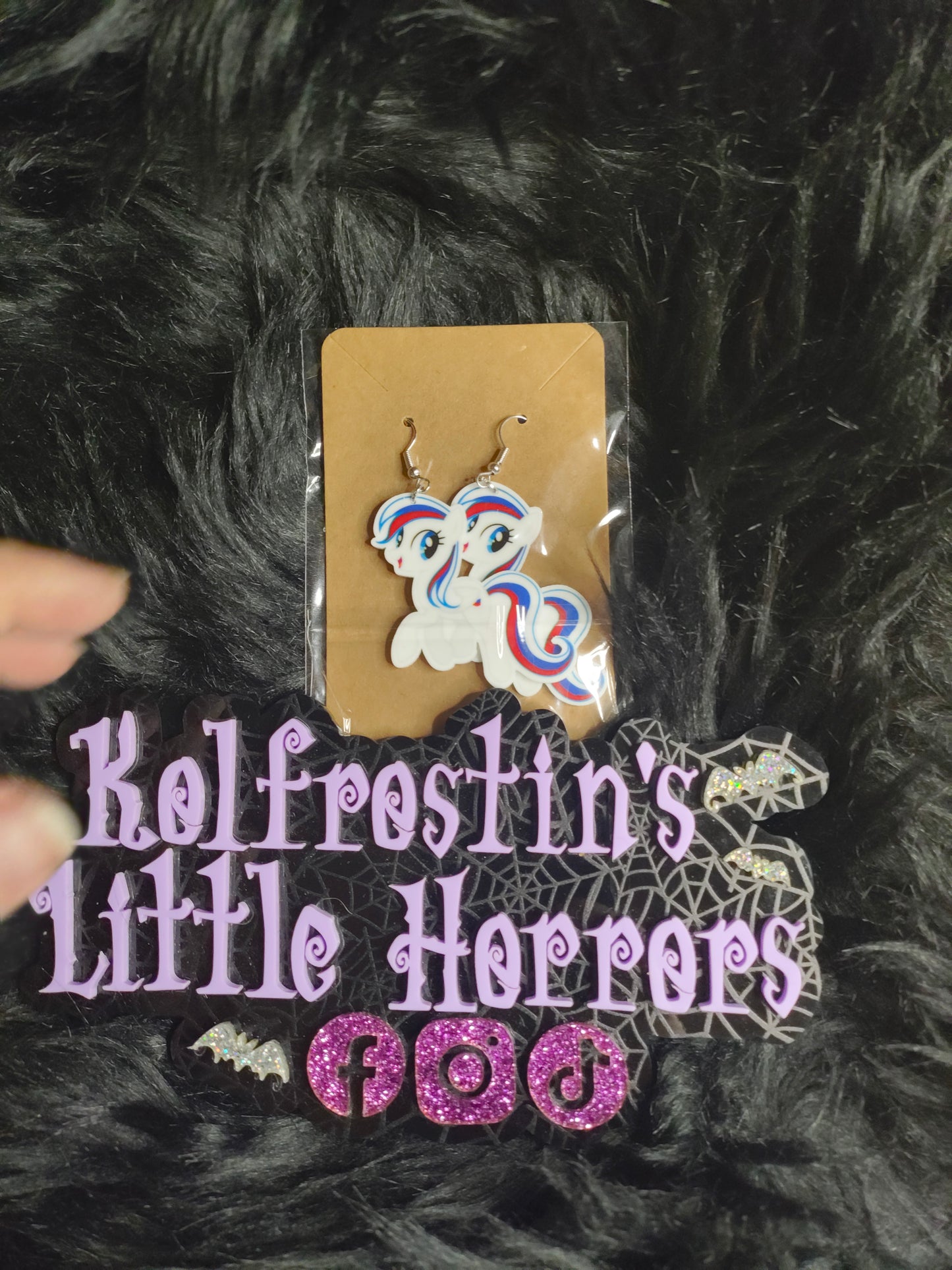 Red white and Blue pony