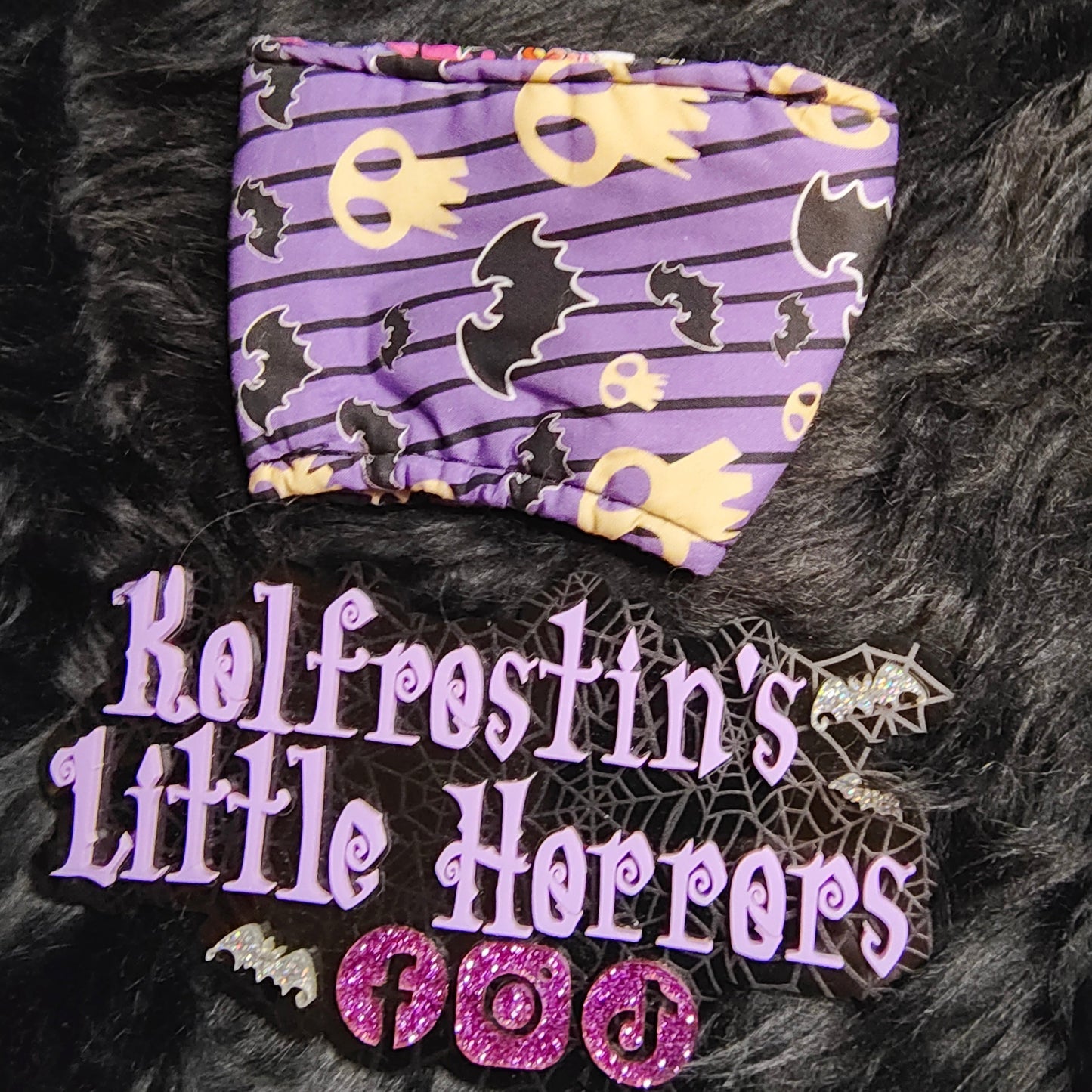 Purple Bats and Skulls